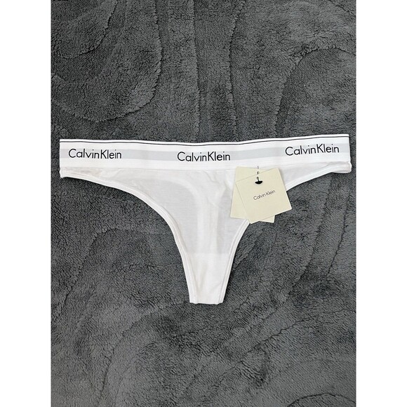 Calvin Klein Other - NEW Calvin Klein Cotton Thong Underwear Size Large White